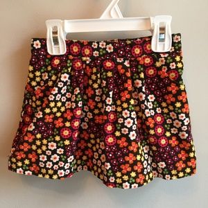 Gymboree Floral Corduroy Skirt